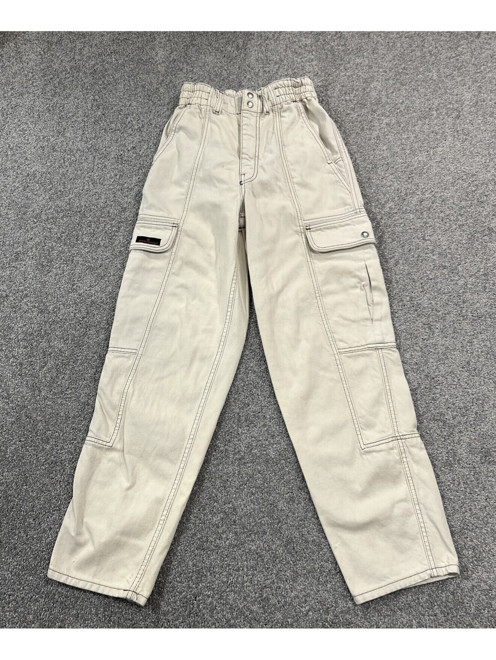 BDG Y2K Cargo Pants Relaxed Skate Fit Stretch Contrast Stitching